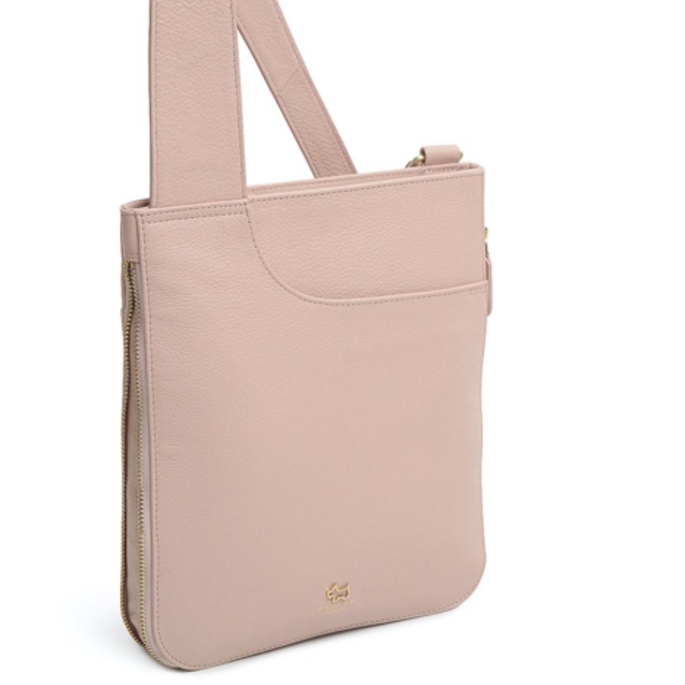 New Pink Leather Radley London Pockets Crossbody Bag